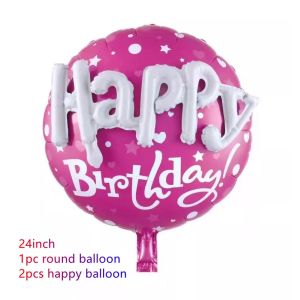 Happy Birthday Party Scene Layout Aluminum Foil Balloon Floating 24inch