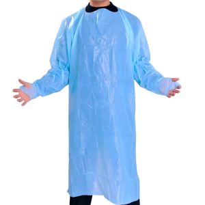 Anti Virus CPE Gown , Breathable Long Sleeve Disposable Apron