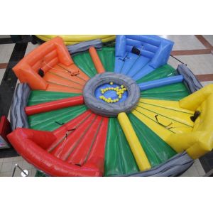 Customized Size Inflatable Carnival Games Interactive Hippo Ball Games