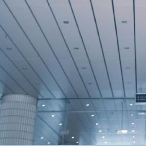 Sound Absorption C Strip Aluminum Metal Ceiling 0.5mm Thickness