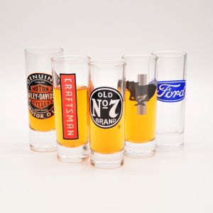 Quality Promotion 2oz Shot Glasses With Logo Unique Shot Glasses for sale