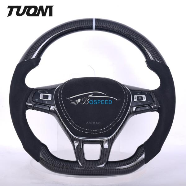 Buy OEM Carbon Fiber Steering Wheel VW MK7 Lamando Scirocco Black Alcantara at wholesale prices