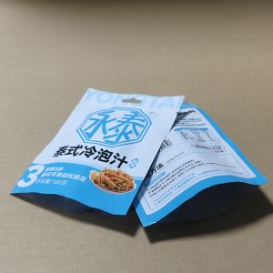Custom Printed Sauce Packaging Bags with Zipper and Window