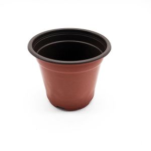 China Sunflower gardening black plastic flower pot for nursery on sale