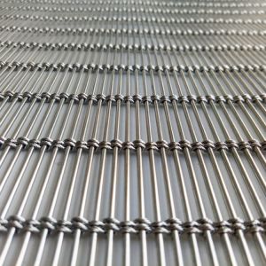 Stainless Steel Architectural Woven Wire Mesh Polished Surface ISO9001 Certified