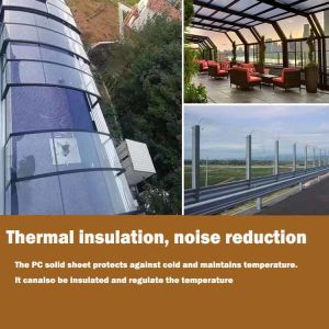 Unbreakable clear Plastic Glass Sheet Pc Polycarbonate Sheet Solid Sunlight