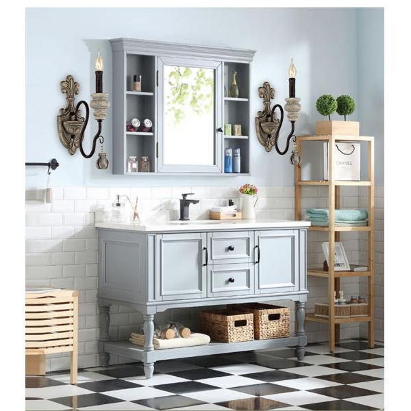 Vintage Wall Lamp Wood Iron Wall Light Bedroom Bedside Living Room loft wall light (WH-VR-58)