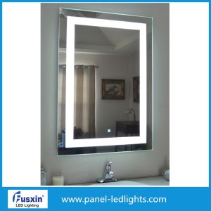 Frameless Square Oval Illuminated Bathroom Mirror With Demister