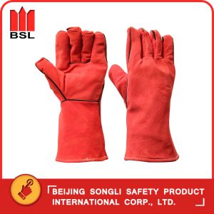 SLG-SMT-24A goat split leather welding gloves