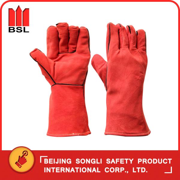 Buy SLG-SMT-24A goat split leather welding gloves at wholesale prices