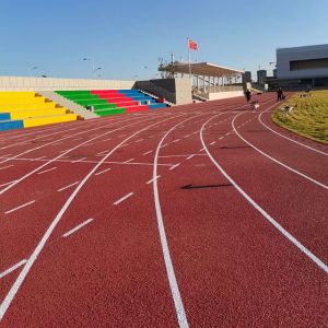 Rubber running track surface 13mm IAAF carpet Full Pour athletic track mat