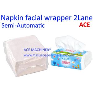 2 Lanes Head Semi Automatic Tissue Paper Packing Machine