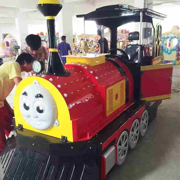 Thomas Type Tourist Train Rides , Amusement Park Train OEM Service