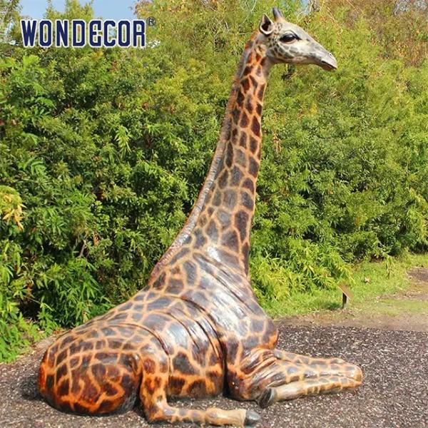 Large Garden Decoration Bronze Giraffe Statue 260cm For Outdoor