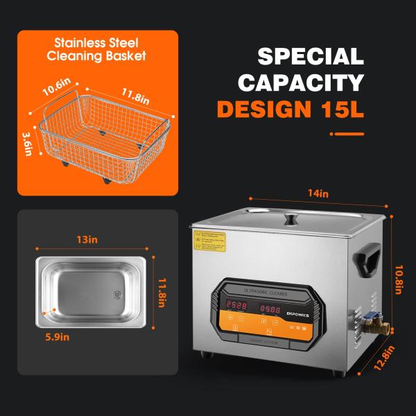 Auto Metal 15 Litre Ultrasonic Cleaner Washing Machine Electric