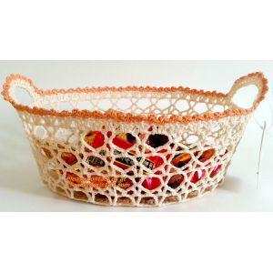 Lace Doily Bowl Basket Handicraft Wastepaper Wedding Gift Candy Basket