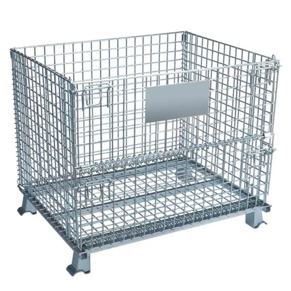 Buy Stackable Steel Mesh Containers Foldable Powder Coating at wholesale prices