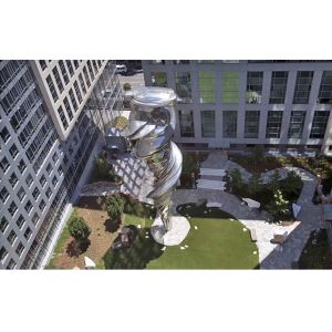 Polished Stainless Steel Sculpture Venus 28 Meter Height For Plaza Decoration