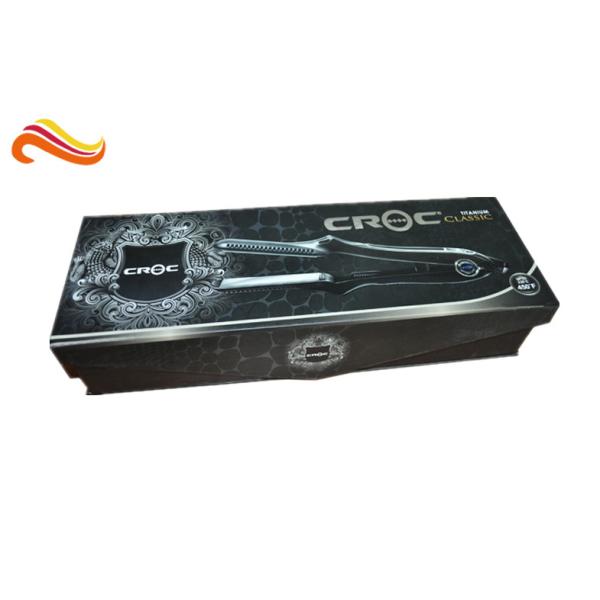 Safe Hair Straightener Electronics Packaging Boxes , Hot Stamping Coated Paper