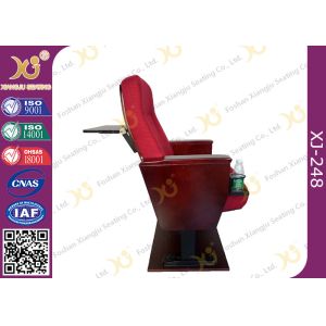 Back Rest Table Auditorium Theater Seating With Folding Cup Holder On Legs