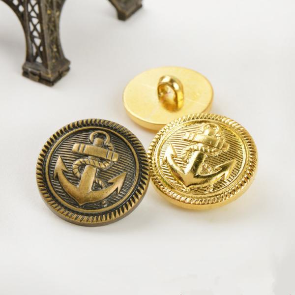Factory wholesale high quality metal buttons hand stitched button windbreaker metal buttons can be customized LOGO