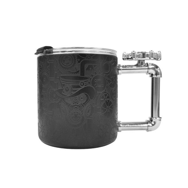 Buy 12oz Stainless Steel Tumbler Cups With Gyro Handle Double Wall Coffee Mug at wholesale prices