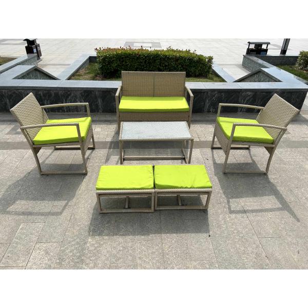 Handmade Rattan Woven Coffee Table Chair For Outdoor Dining And Relaxing Table Chair Ottoman Furniture Sets