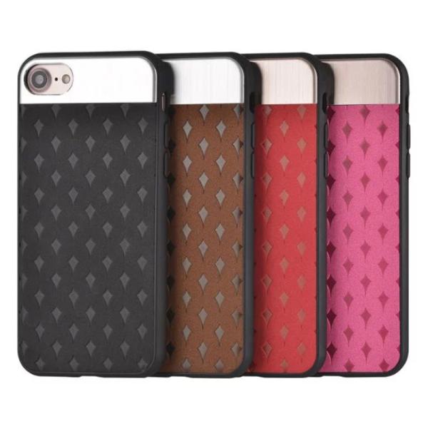 PC+TPU+Metal Simple Business Back Cover Cell Phone Case For iPhone 7 6s Plus