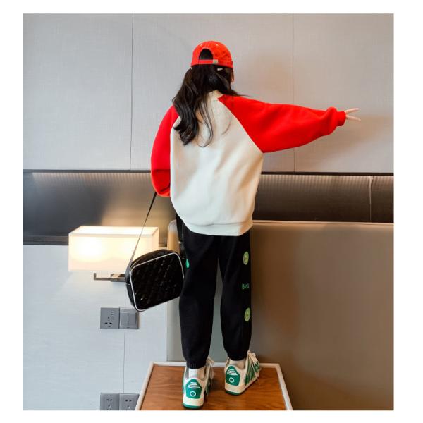 Leisure Childrens Spring Clothes Sweatpants Grey Thick Warm