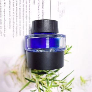 Office Round Clear Blank 30ml Glass Ink Bottle With Cap