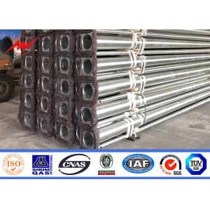 6m 8m 9m 12m Electrical Street Light Poles With Single Arm / Double Arm