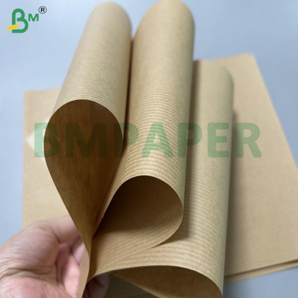 50g 60g 1 Side MG Brown Ribbed Kraft Paper For Food Package 60cm Wide 