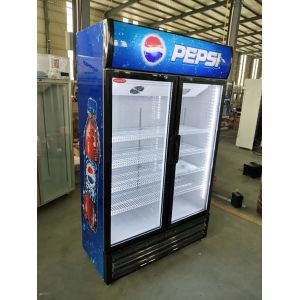 Pepsi Cola Cabinet Double Door Direct Cooling Economical Explosion