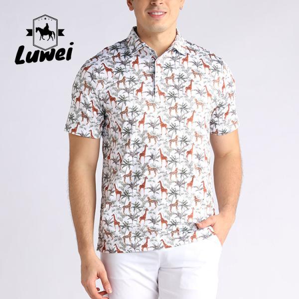 Spring Sublimated Embroidery Polo Shirts Polyester Formal Short Sleeve