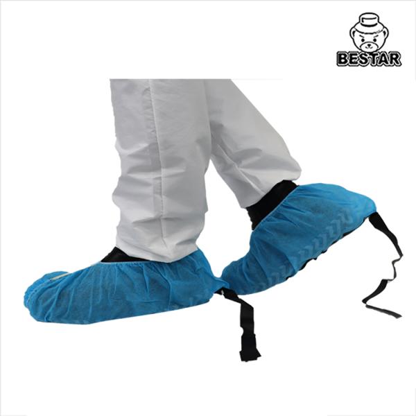 Anti Skid Conductive SPP Disposable Shoe Cover Plastic Overshoes 16"