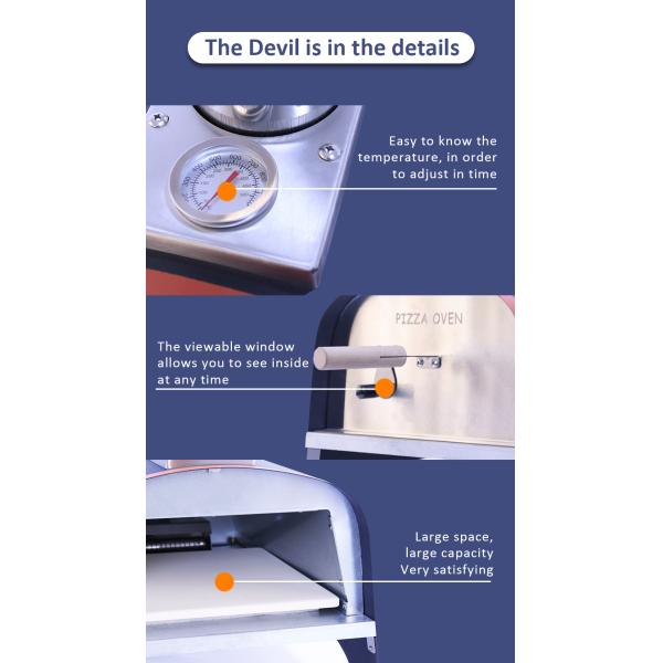 Universal Stainless Steel Wood-Fired Pizza Oven BBQ Grill for G.W./N.W 18.2/20.45kg