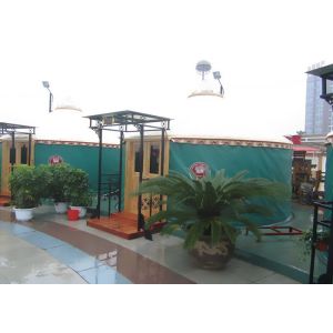 Quality Long Life Span Modern Style Mongolian Canvas Yurt Tent , Mongolian Nomad Tent for sale