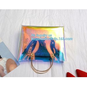 Waterproof transparent pvc shoulder bag beach tote bag, Stylish young outdoor