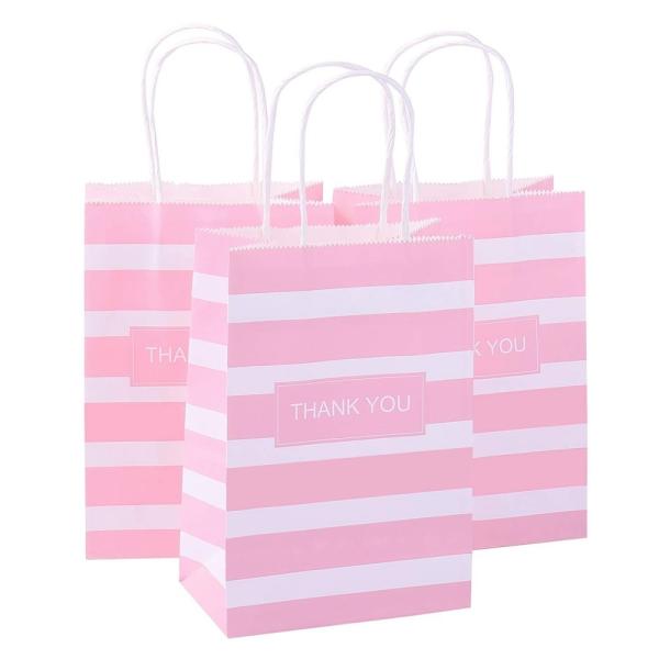 Custom Color Accepted Promotion Kraft Paper Thank You Bag for Wedding Party
