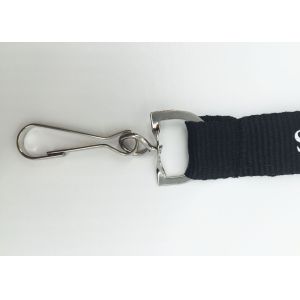 Fashionable Nylon Silk Screen Lanyards With Snap Hook / Card Clip