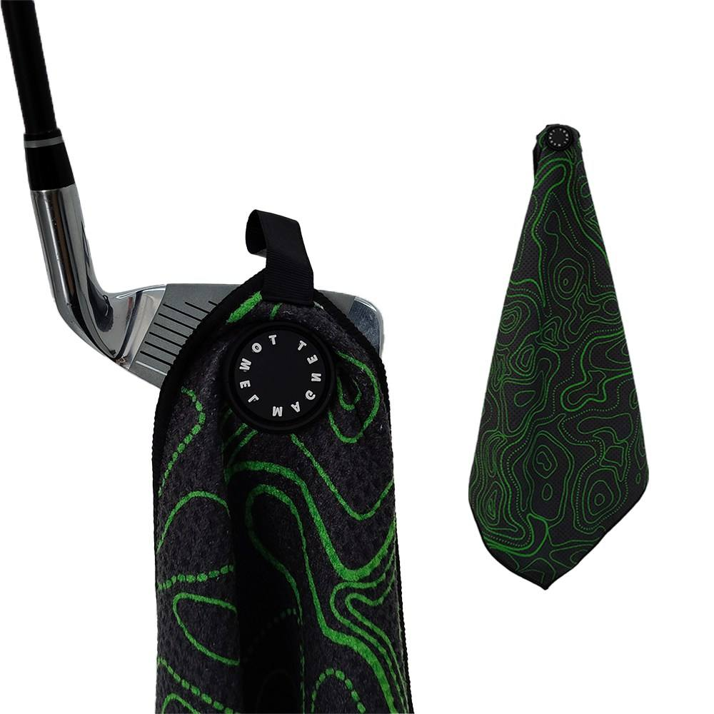 Golf Accessories Golf Club Cleaner Printed Custom Microfiber Golf Towels Blue