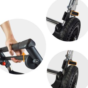 100KG Aluminium Manual Foldable Wheelchair Oxidized