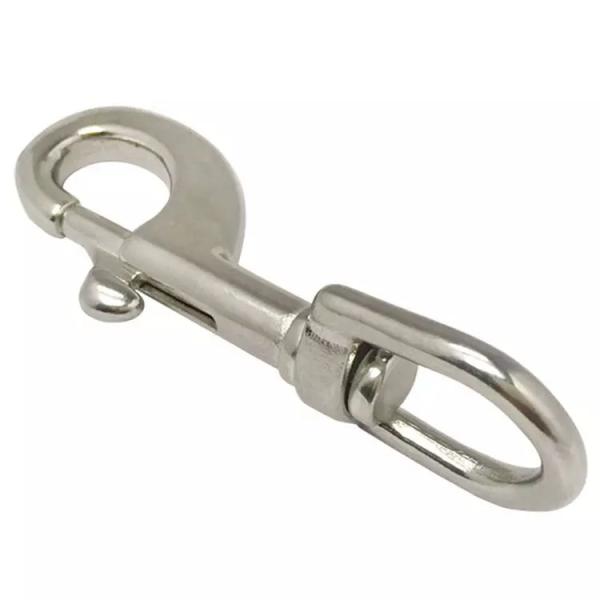 Polished Stainless Steel 316 Double Ended Bolt Snap Hook for OEM Acceptance and Finish