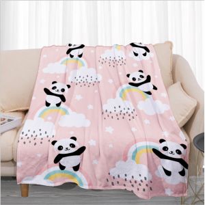 Hypoallergenic Fuzzy Flannel Plush Blanket 100% Polyester For Home