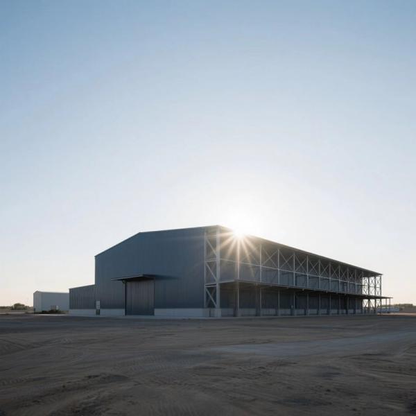 Buy Steel Structure Warehouse Building with Thermal Insulation and Aluminum Windows at wholesale prices