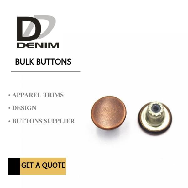 Buy Customize Decorative Brass Jeans Fasteners Metal Clothing Buttons Brand Style Design at wholesale prices