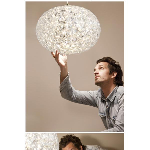 Post Modern Living room Acrylic Oval Ball Chandelier Bedroom Planet Suspension Lamp(WH-MI-385)