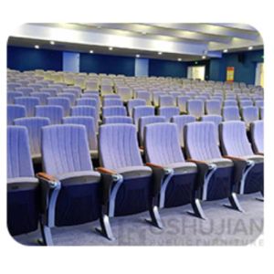 Collapsible 2 Seater Cinema Hall Chairs Anti Electrostatic Medium Hardness