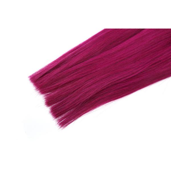 Double Drawn Purpled Color Straight Hair Unproduced Virgin Brazilian Hair Bundles