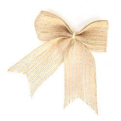 Factory Direct Sale 3.8Cm Fish Silk Hemp Bow Christmas Decoration Bow Minimalist